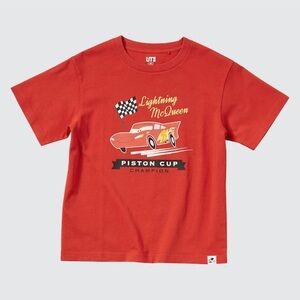 Uniqlo Disney Pixar Cars T-Shirt Boys 9-10 Lightning McQueen Piston Cup Champion